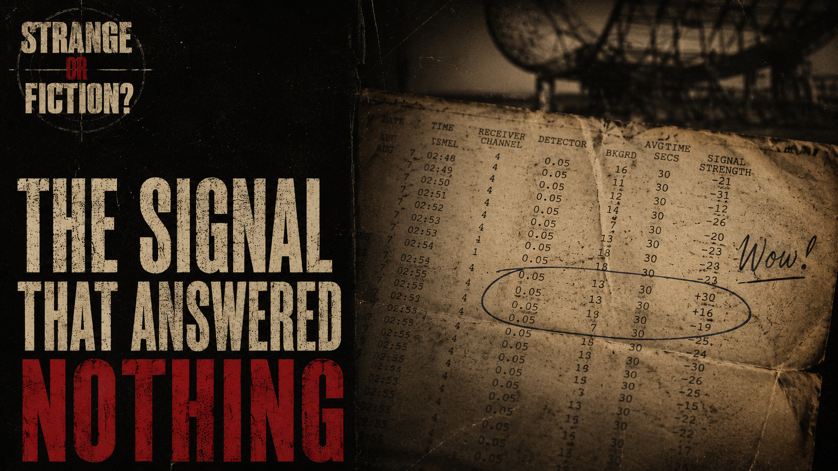 The Signal That Answered Nothing